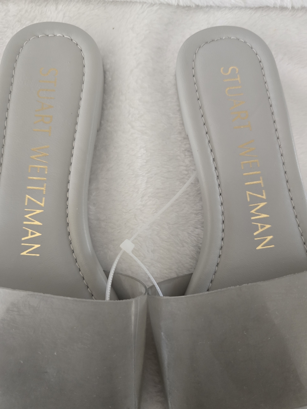 Stuart Weitzman Gray Slide Sandals Size 6 No Box - Picture 2 of 3